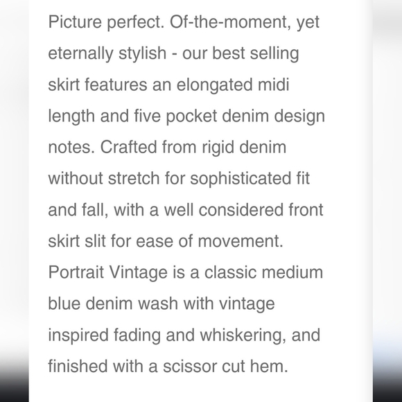 NEW Pistola Anthropologie Revolve Alice Midi Skirt Denim Summer Bohemian Luxury - Picture 10 of 14